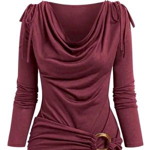 NWOT Women’s rust/maroon shirt.